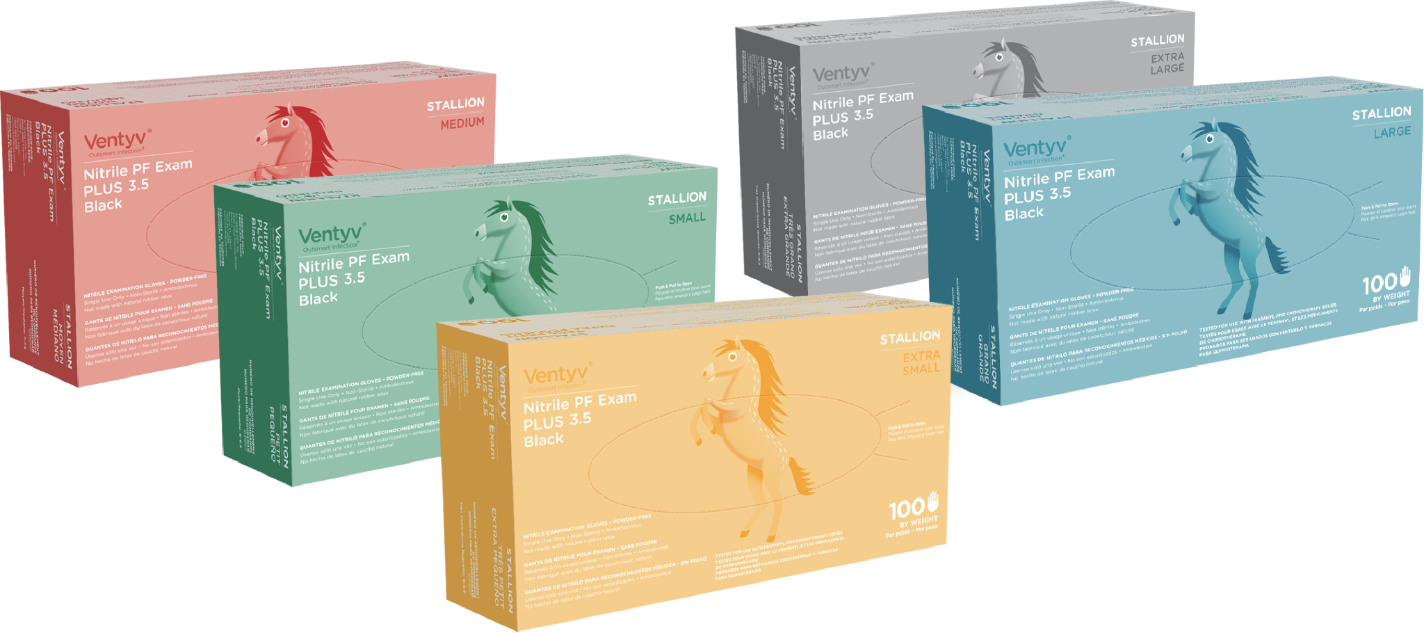 Ventyv Nitrile Powder-Free Plus 3.5 Gloves - Durable for Medical